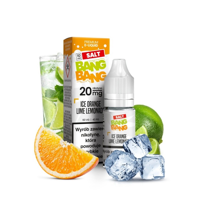 Liquid Bang Bang Salt 20mg 10ml - Glace Orange Citron Limeade | Eliq Vapoteur