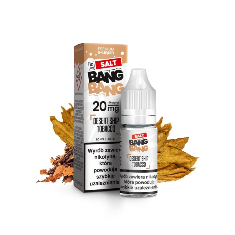 Liquid Bang Bang Salt 20mg 10ml - Desert Ship Tobacco | Eliq Vapoteur