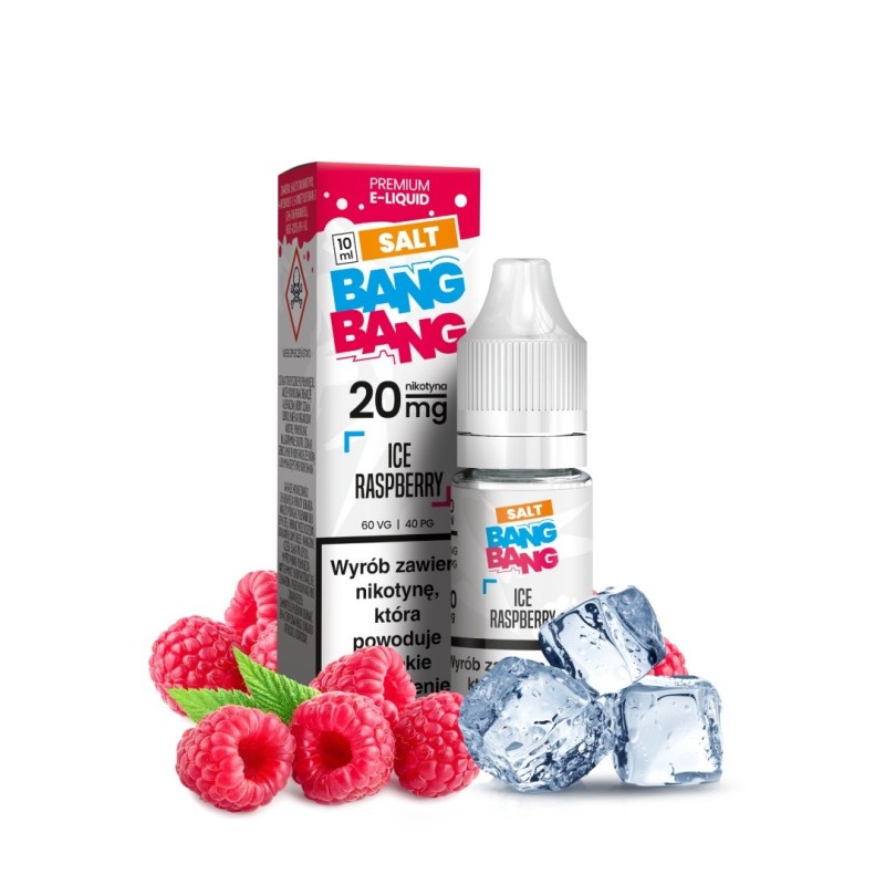 Liquid Bang Bang Salt 20mg 10ml - Ice Raspberry  | Eliq Vapoteur
