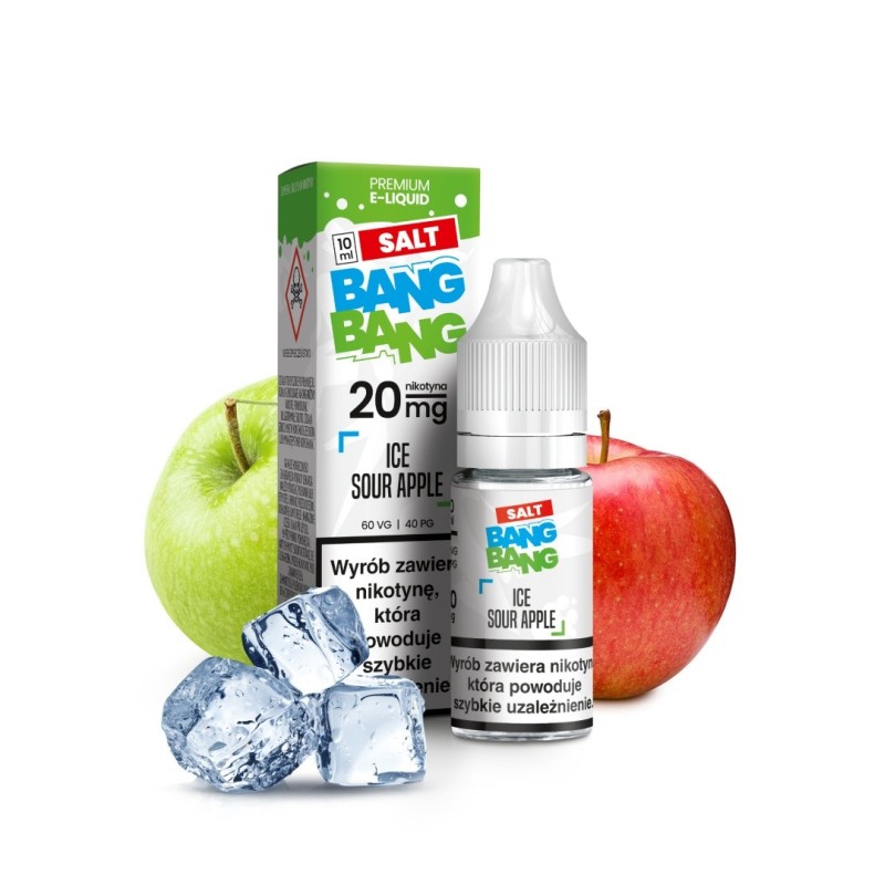 Liquid Bang Bang Salt 20mg 10ml - Ice Sour Apple | Eliq Vapoteur