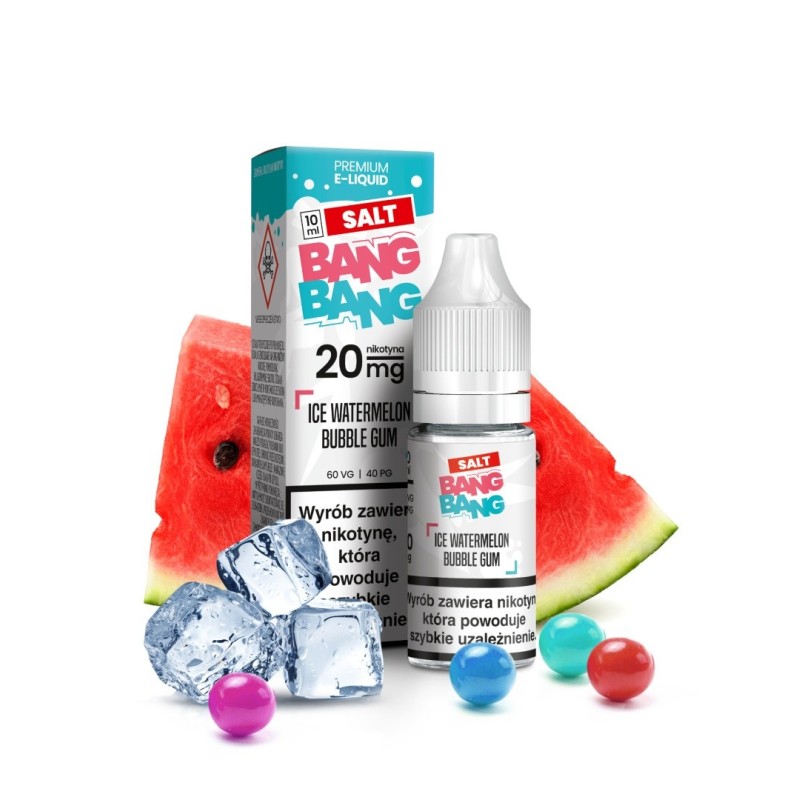 Liquid Bang Bang Salt 20mg 10ml - Glace Pastèque Chewing-gum | Eliq Vapoteur