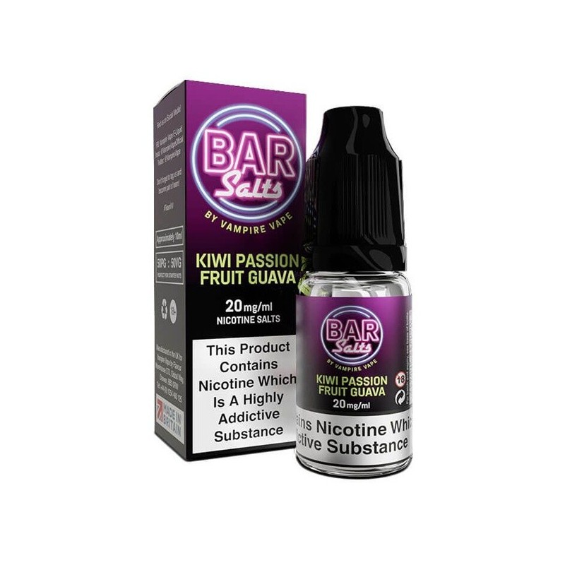Liquid Bar Salt - Kiwi Passion Fruit Guava 20 mg 10 ml | Eliq Vapoteur