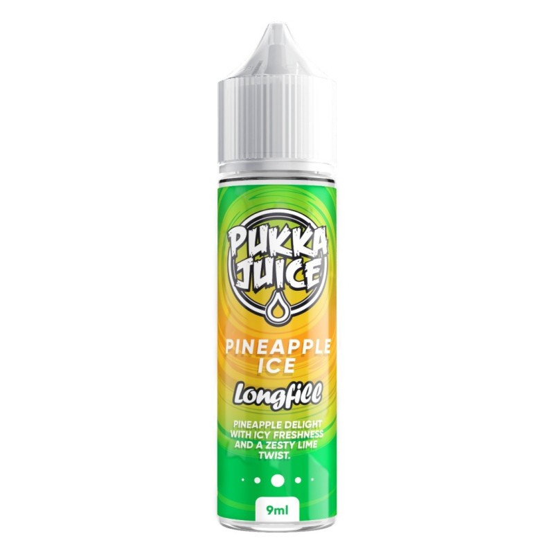 Longfill Pukka Juice 9/60ml - Pineapple Ice | Eliq Vapoteur