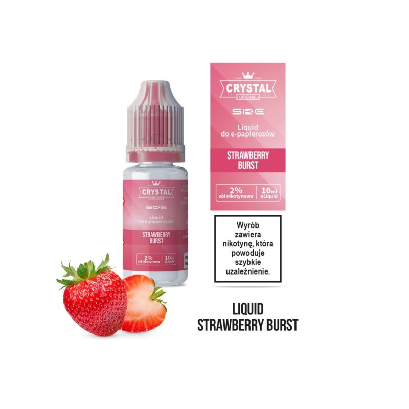 Liquid Crystal Salt - Strawberry Burst 20 mg - 10 ml | Eliq Vapoteur