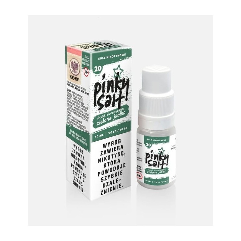 Liquid Pinky Vape Salt - 10ml Zielone Jabłko 20mg | Eliq Vapoteur