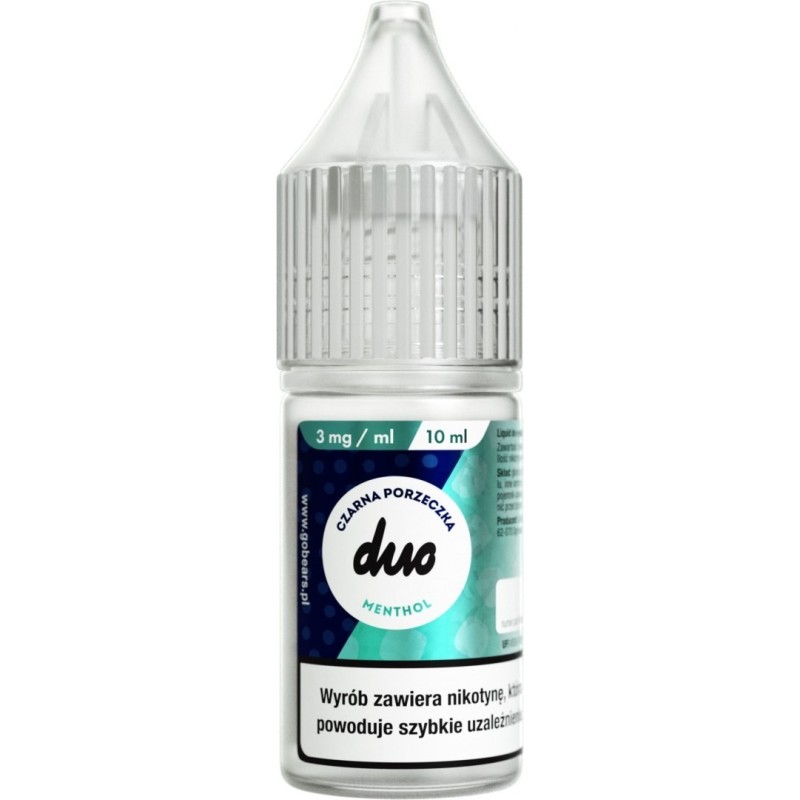 Liquid Duo Nicotine 10ml - Blackcurrant Menthol 3mg | Eliq Vapoteur
