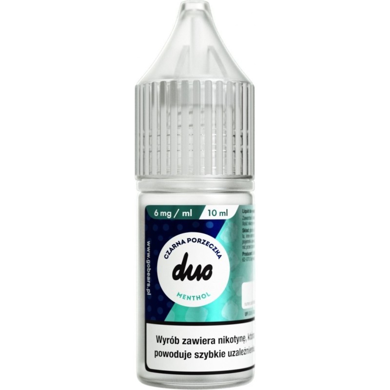 Liquid Duo Nicotine 10ml - Blackcurrant Menthol 6mg | Eliq Vapoteur