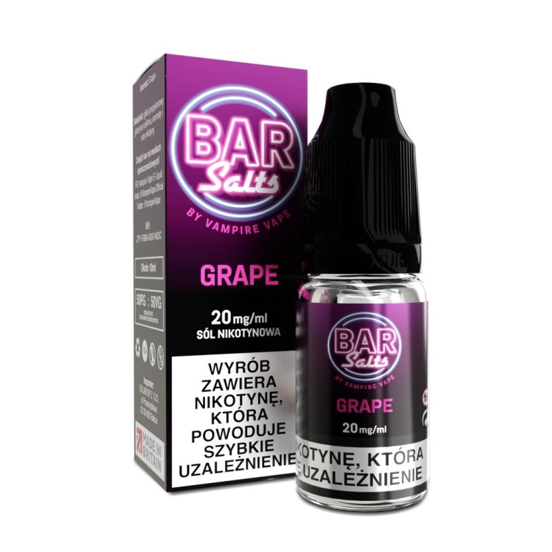 Liquid Bar Salt - Grape 20 mg 10 ml | Eliq Vapoteur
