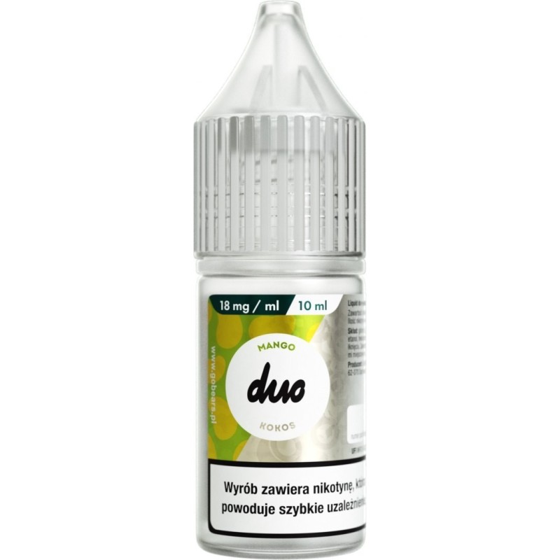 Duo Nicotine E-liquid 10ml - Mango Coconut 18mg | EliqVapoteur