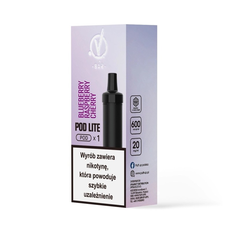 Kartridż Wkład Cubo Pod 20mg 2ml - Blueberry Raspberry Cherry | Eliq Vapoteur