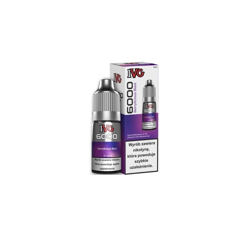 Liquid IVG 6000 Salt - Berrylicious Blast 20 mg 10 ml  | Eliq Vapoteur