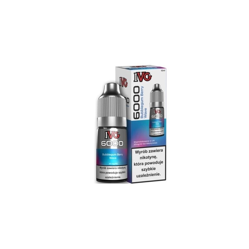 E-liquide IVG 6000 Salt - Bubblegum Berry Wave 20 mg 10 ml | EliqVapoteur