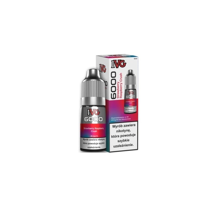 E-liquide IVG 6000 Salt - Strawberry Raspberry Crush 20 mg 10 ml | EliqVapoteur