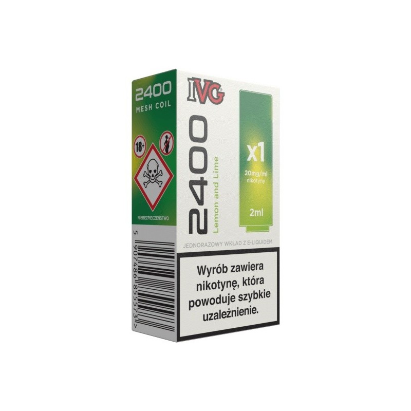 IVG 2400 Pod Lemon & Lime 20mg 2ml | EliqVapoteur