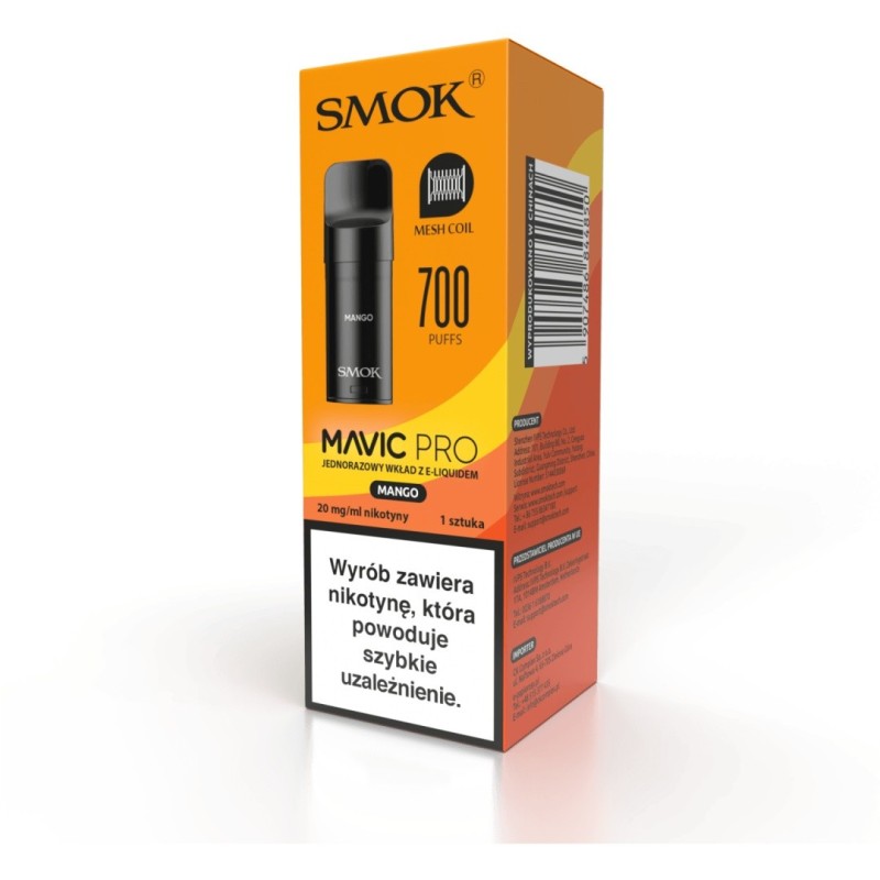 Wkład Smok Mavic Pro 2ml - Mango 20mg | Eliq Vapoteur