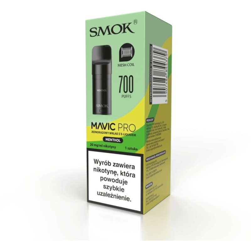 Cartouche Smok Mavic Pro 2ml - Menthol 20mg | EliqVapoteur