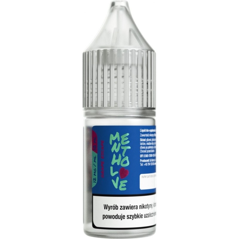 Liquid Mentholove Nicotine - Grape Escape 12mg | Eliq Vapoteur