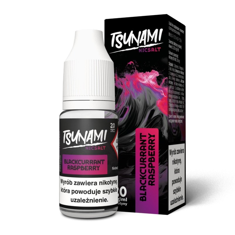 Tsunami NicSalt - 10ml Blackcurrant Raspberry 20mg | EliqVapoteur