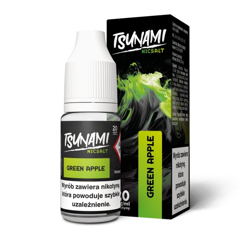 E-liquide Tsunami NicSalt - 10ml Green Apple 20mg | EliqVapoteur