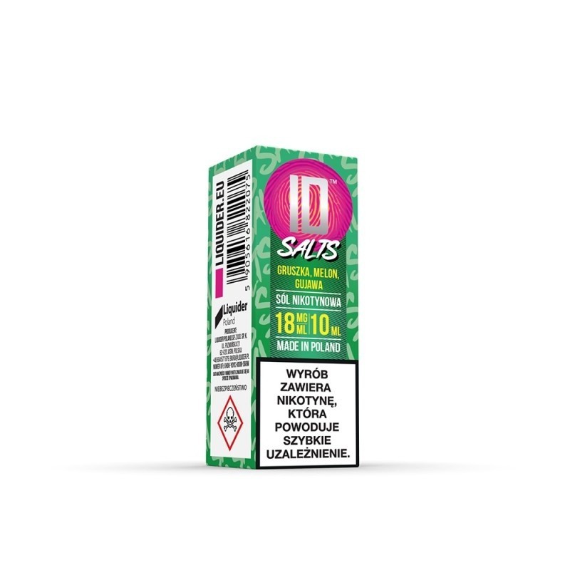 Liquid ID Salt - 10ml Gruszka Melo Gujawa 18mg  | Eliq Vapoteur