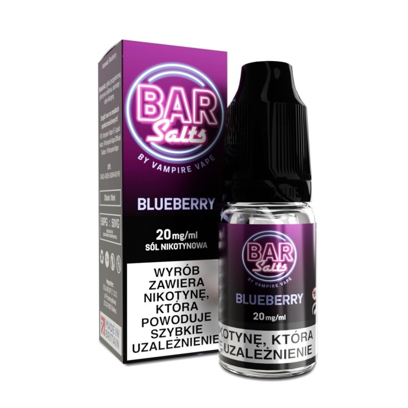 Liquid Bar Salt - Blueberry 20 mg 10 ml | Eliq Vapoteur