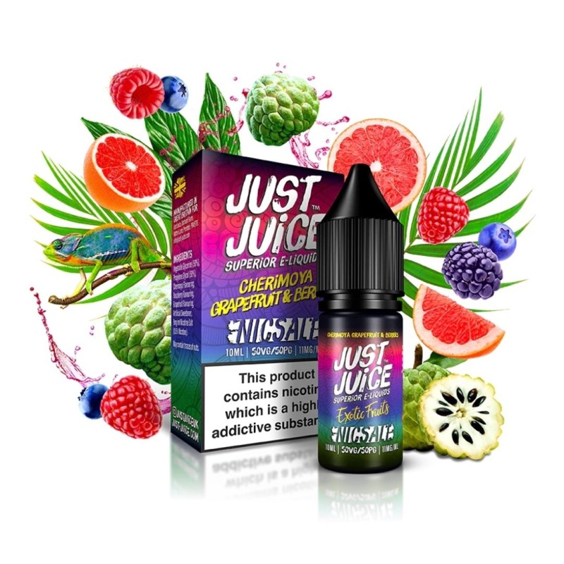 Just Juice Salt 10ml - Cheirimoya Grapefruit & Berries 20mg | EliqVapoteur