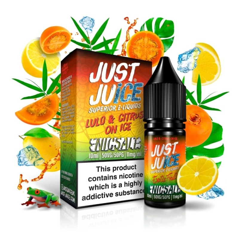 Liquid Just Juice Salt 10ml - Lulo & Citrus on Ice 20mg | Eliq Vapoteur
