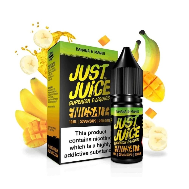 E-liquide Just Juice Salt 10ml - Iconic Banane & Mangue 20mg | EliqVapoteur