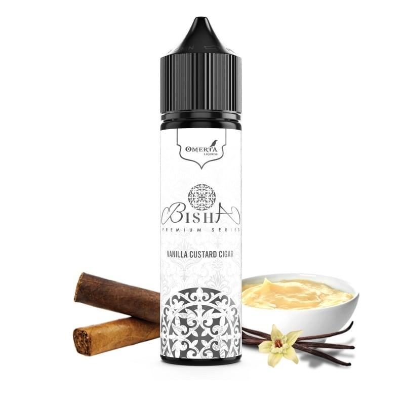 Longfill Omerta 10/60ml - Bisha Vanilla Custard Cigar | EliqVapoteur