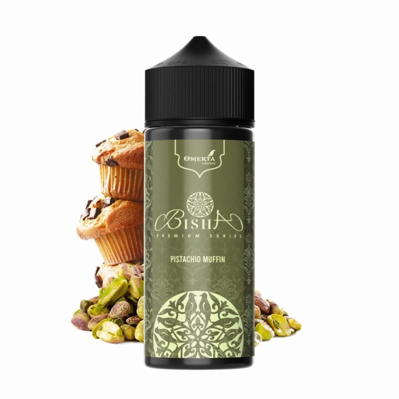 Longfill Omerta 20/120ml - Bisha Pistachio Muffin | EliqVapoteur