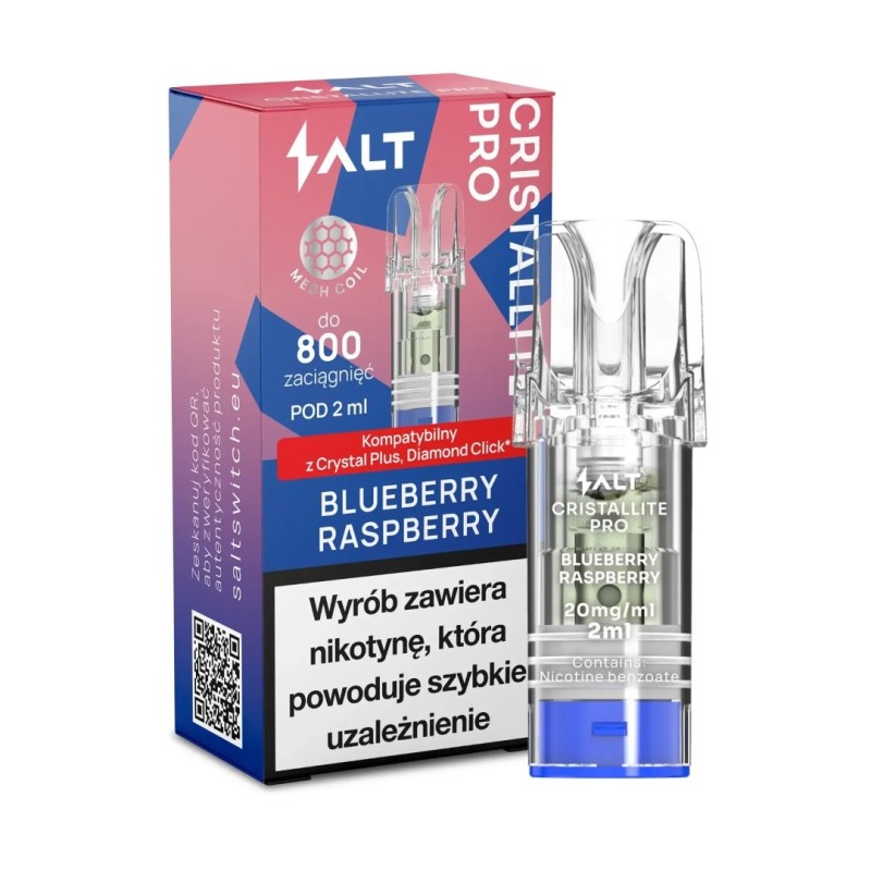 Cristallite PRO Blueberry Raspberry Cartridge 20mg | EliqVapoteur