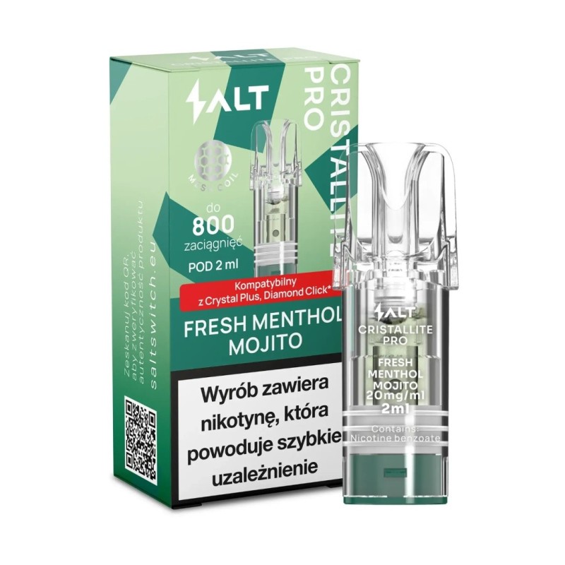 Cristallite PRO Fresh Menthol Mojito Cartridge 20mg | EliqVapoteur