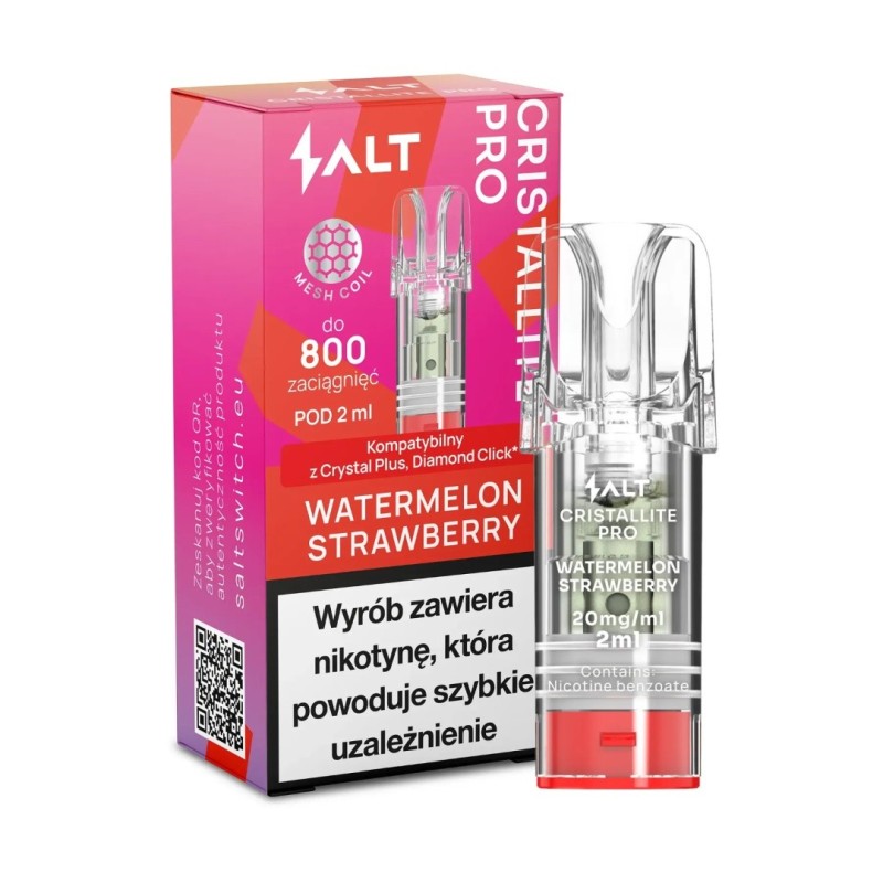 Cristallite PRO Watermelon Strawberry Cartridge 20mg | EliqVapoteur