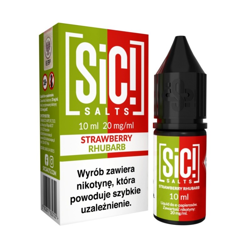 E-liquide Sic Salts 10ml - Fraise Rhubarbe 20mg | EliqVapoteur