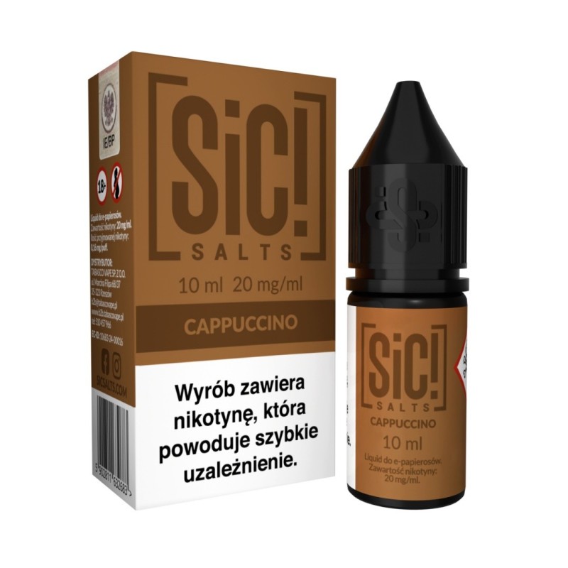 Sic Salts E-liquid 10ml - Cappuccino 20mg | EliqVapoteur
