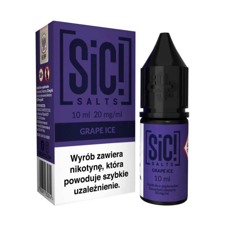 Sic Salts E-liquid 10ml - Grape Ice 20mg | EliqVapoteur