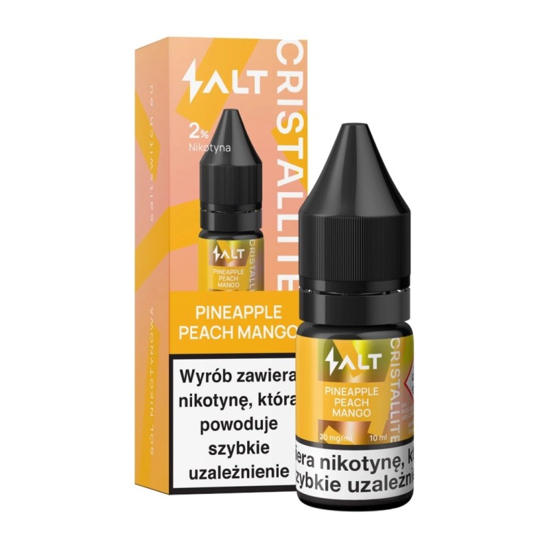E-LIQUIDE CRISTALLITE Salt 10ml 20mg - Ananas Pêche Mangue | EliqVapoteur