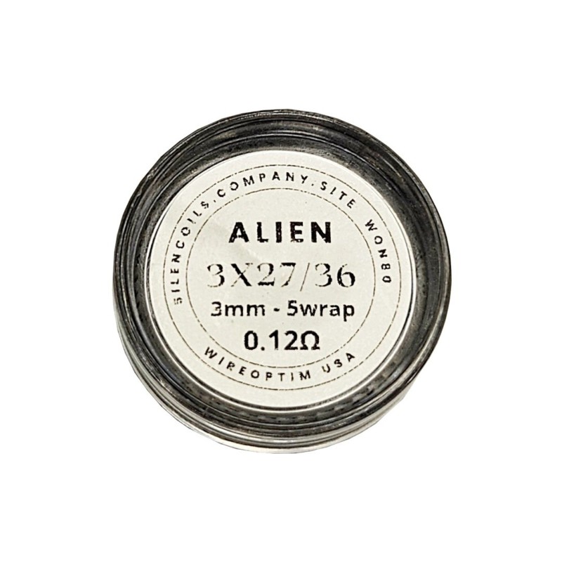 Grzałki SilenCoils Alien - 3x27/36 3mm 5w 0.12ohm | Eliq Vapoteur