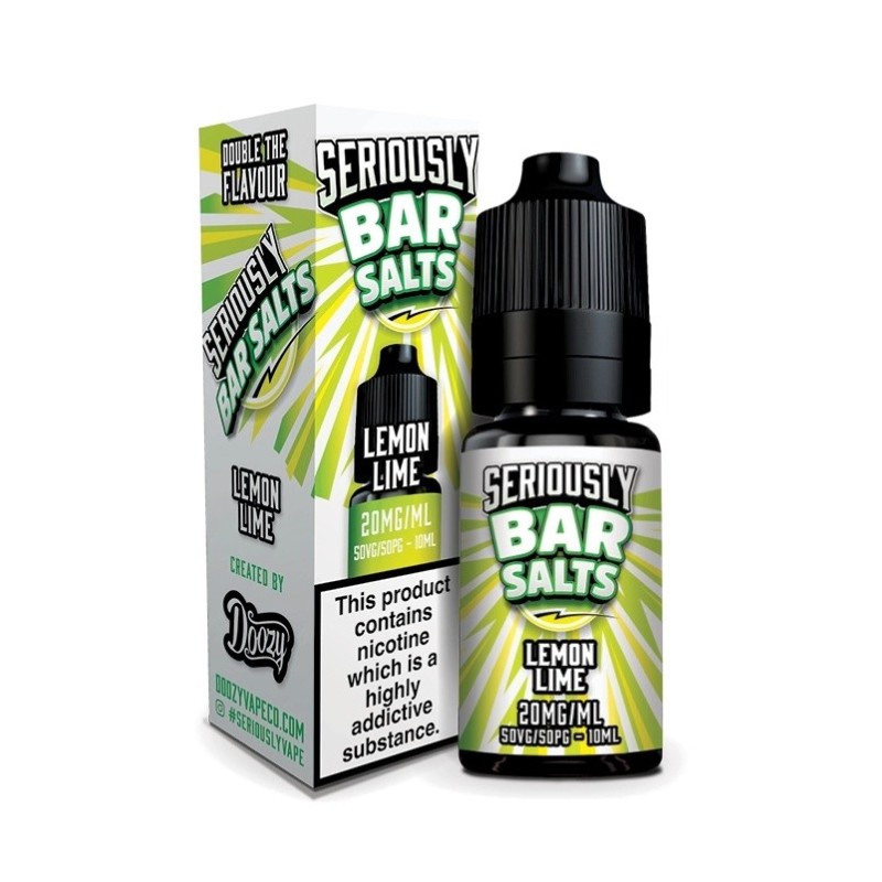 Liquid Seriously Bar Salts 10ml - Lemon Lime 20mg | Eliq Vapoteur