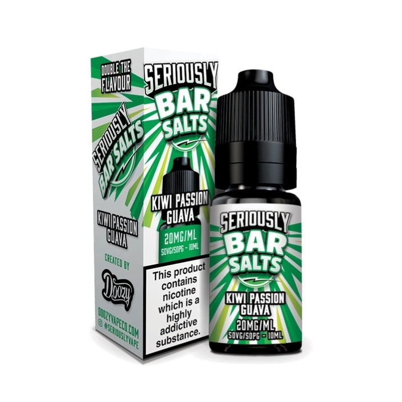 Liquid Seriously Salty 10ml - Kiwi Passion Guava 20mg | Eliq Vapoteur