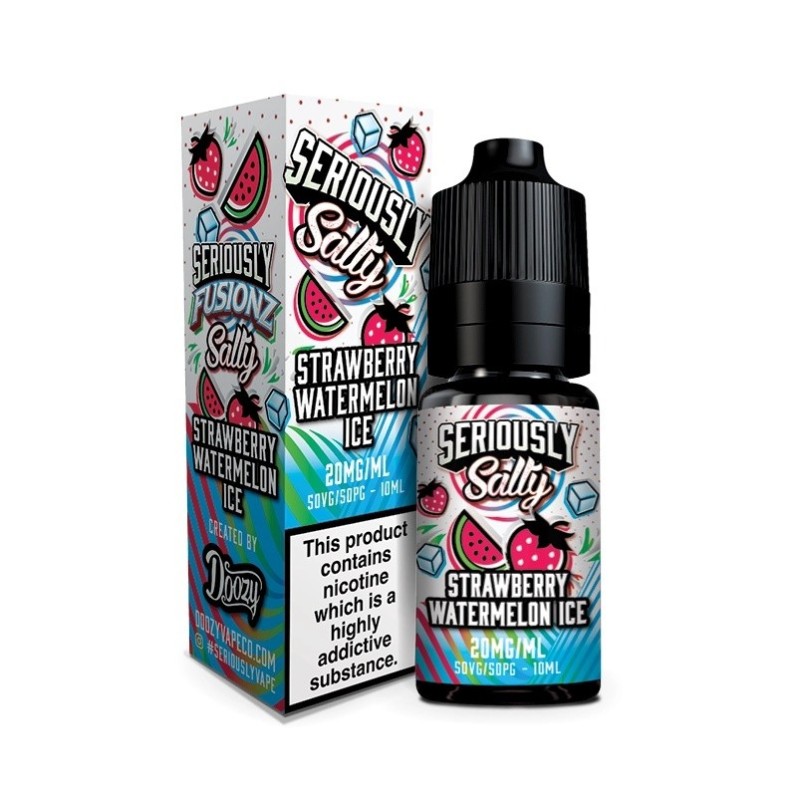 E-liquide Seriously Salty 10ml - Fraise Pastèque Glacée 20mg | EliqVapoteur