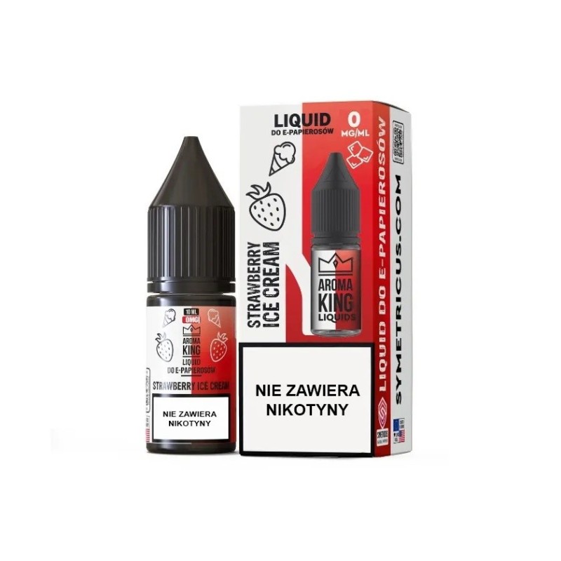 Aroma King E-liquid 0mg 10 ml - Strawberry Ice Cream | EliqVapoteur