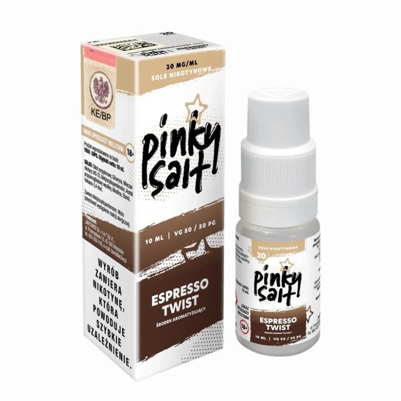 E-liquide Pinky Vape Salt - Espresso Twist - 20 mg | EliqVapoteur