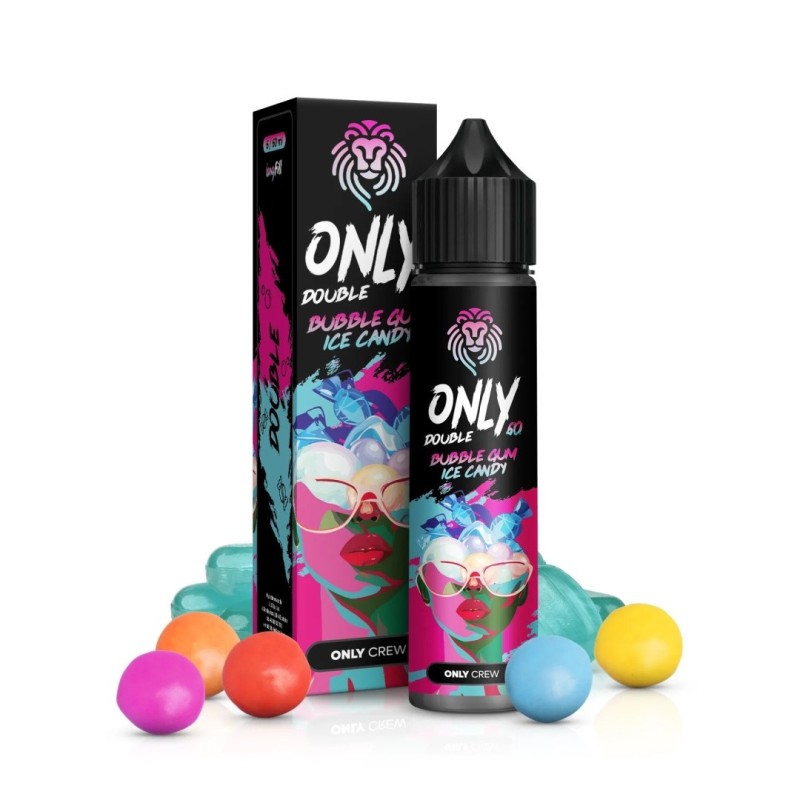 Longfill Only Double 6/60ml - Bubble Gum Ice Candy | Eliq Vapoteur