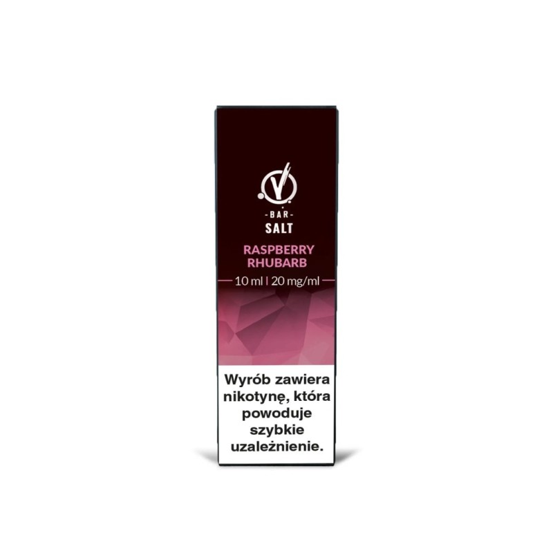 Liquid VBar Salt 10ml - Raspberry Rhubarb 20mg | Eliq Vapoteur