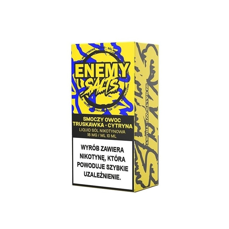 Enemy E-liquid Salts - Dragon Fruit Strawberry Lemon 18mg | EliqVapoteur