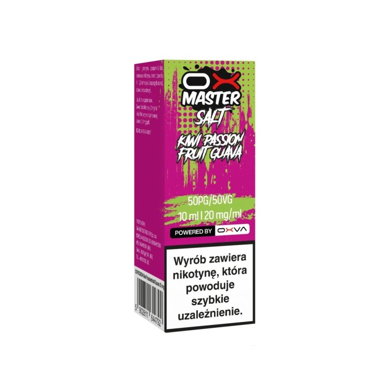 Liquid OXVA OX Master Salt - Kiwi Passion Fruit Guava 20mg | Eliq Vapoteur