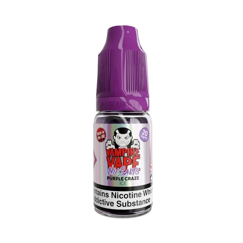 Liquid Vampire Vape Salt - Purple Craze Ice 20mg | Eliq Vapoteur