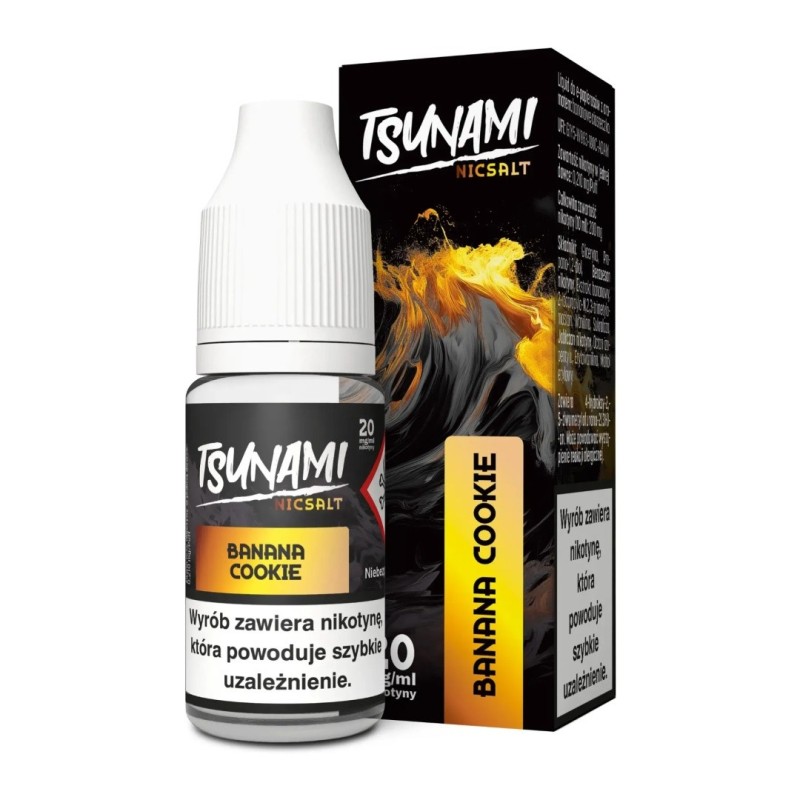 E-liquide Tsunami NicSalt - 10ml Banana Cookie 20mg | EliqVapoteur