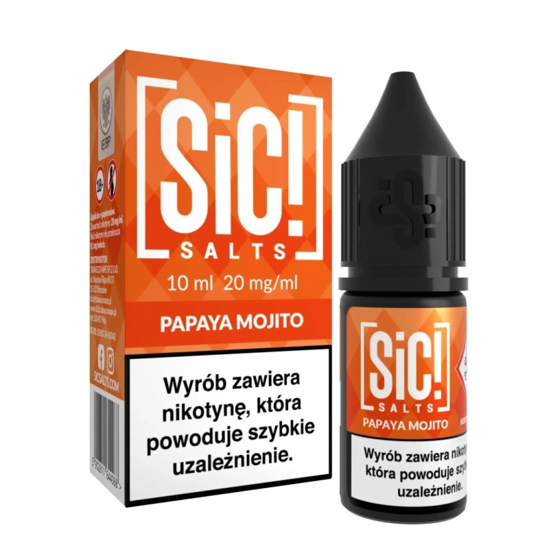Sic Salts E-liquid 10ml - Papaya Mojito 20mg | EliqVapoteur